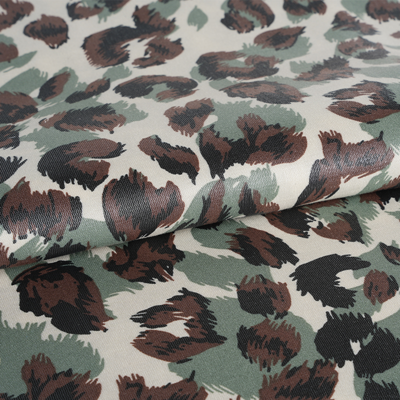 20D*21S podebljana zlatna pamučna tkanina s leopard printom u tri boje