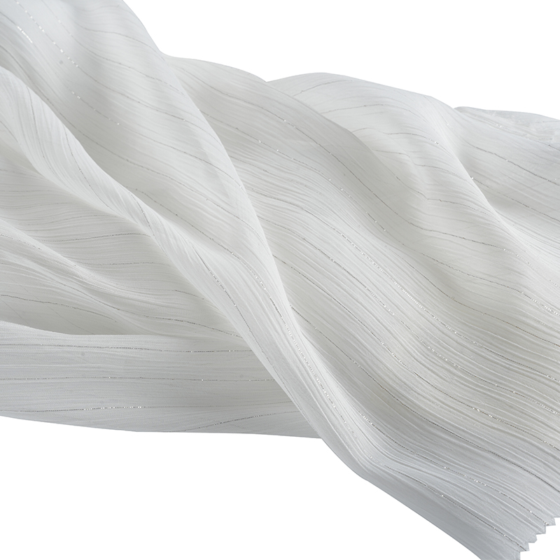 75D srebrni svileni šifon krep