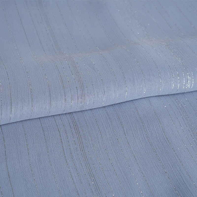 75D nepravilni srebrni svileni krep od šifona