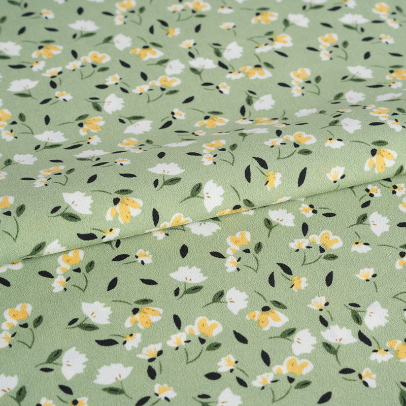 2026*75 False Twist svileni cvjetni Yao krep tkanina s malim cvjetnim printom