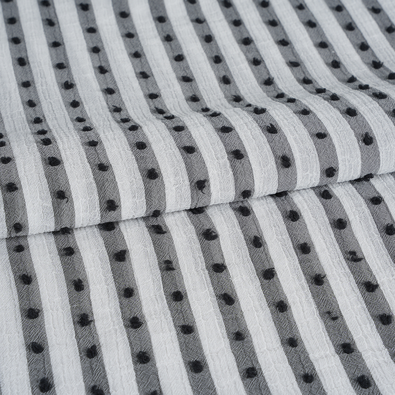 75D kationska nano krep prugasta tkanina s printom