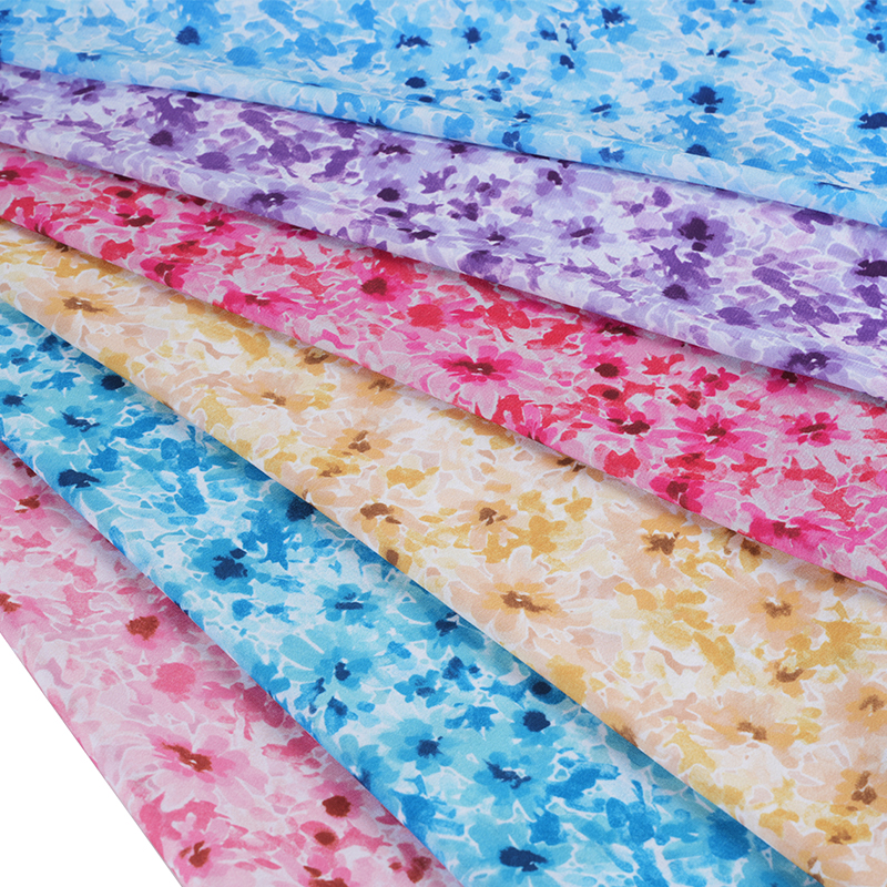 75D/18T Neuredna maglovita tkanina s cvjetnim printom