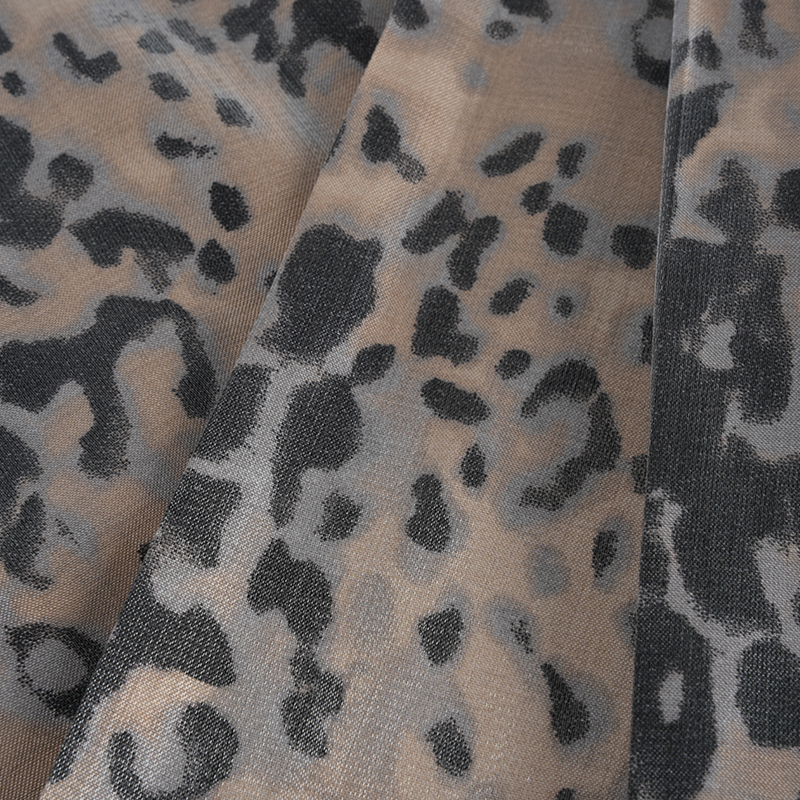 20d*21s Podebljana zlatna pamučna tkanina s malim uzorkom leoparda