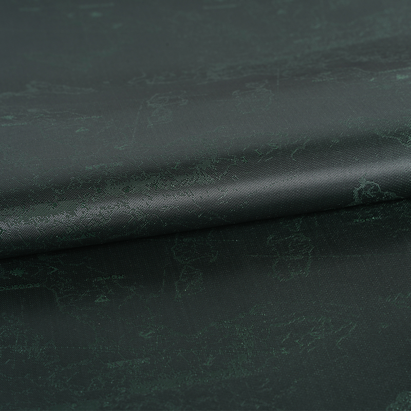 Poliester Cationic English Logo Map Jacquard