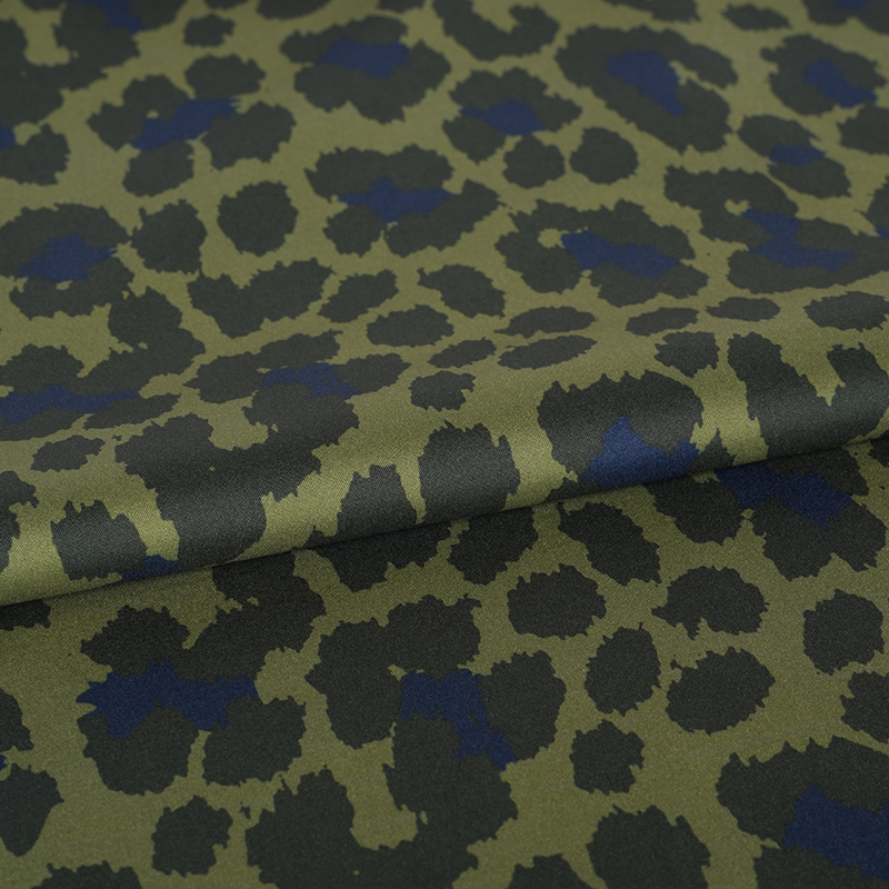 230T visoko rastezljiva tkanina Pongee s velikim uzorkom leoparda